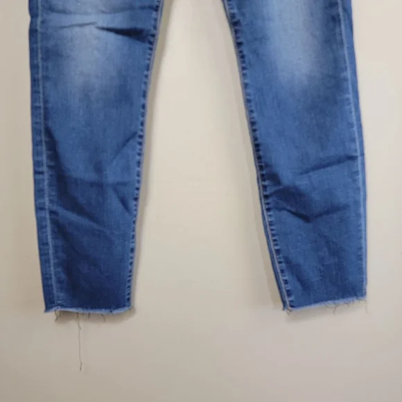 7 For All Mankind Roxanne Skinny Ankle Jeans Frayed Raw Hem Mid Rise 7FAM 28 - Picture 7 of 12